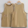 Polyester Long Vest Apron with Pockets Painting Apron New Pinafore Aprons  Kitchen Use