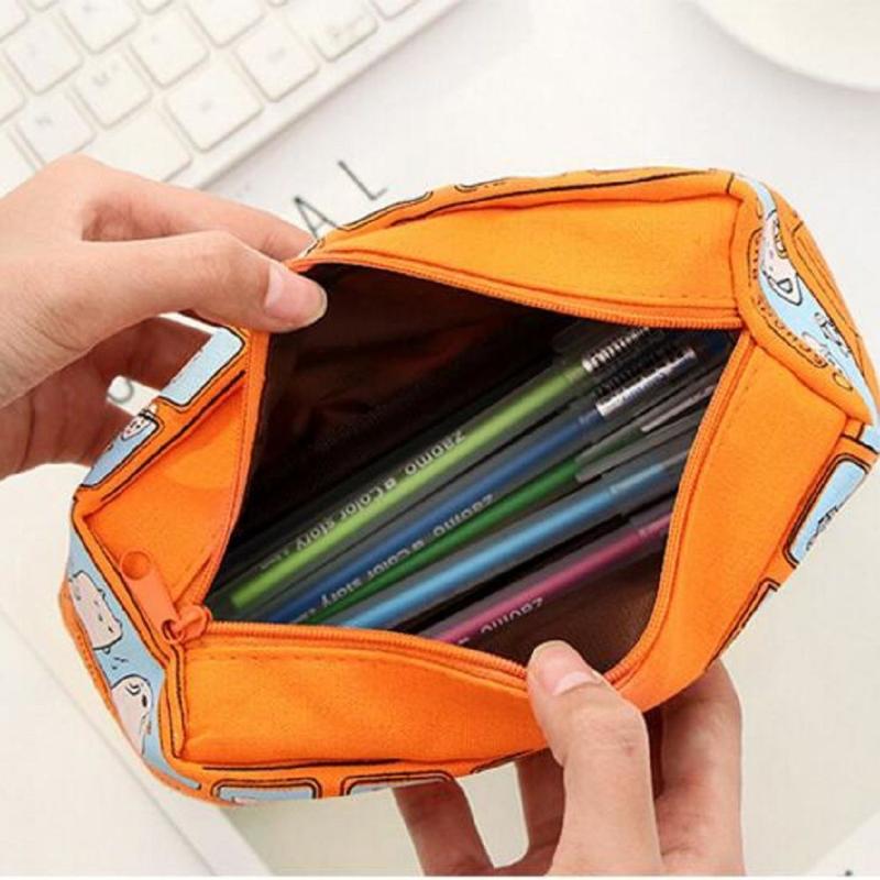 Creative Cartoon School Bus Cute Pencil Bag Large Capacity Stationery Case Office Box Supplies Children's Gift Organizador