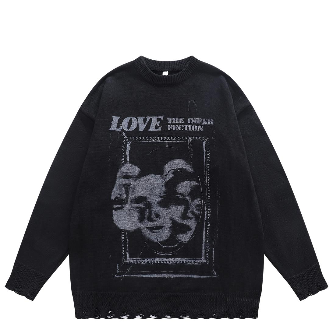 

Хип-хоп уличная толстовка унисекс с абстрактным теневым принтом