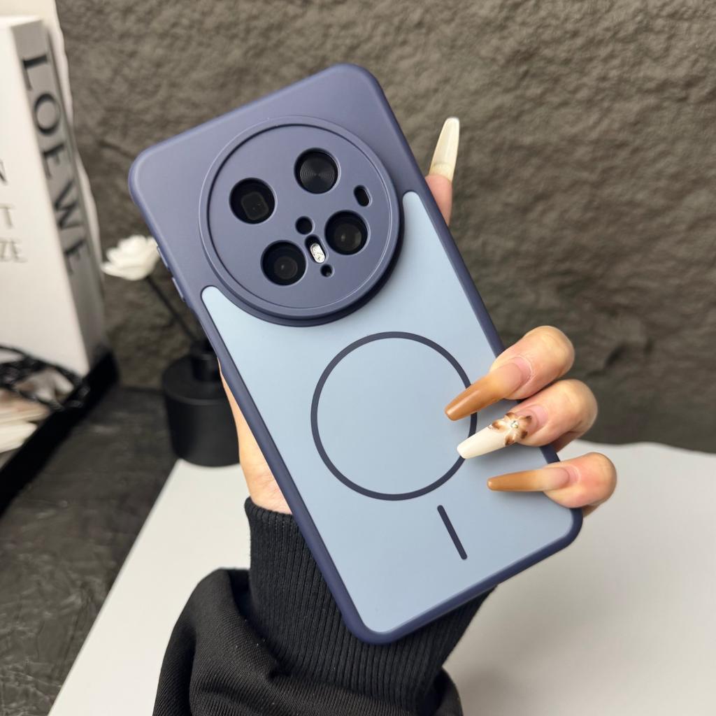 Hit Color Breathable Edge For Magsafe Magnetic Phone Case For Huawei Mate 80 Pro Max 60 70 Pura80 Pura70 Pro + Shockproof Cover