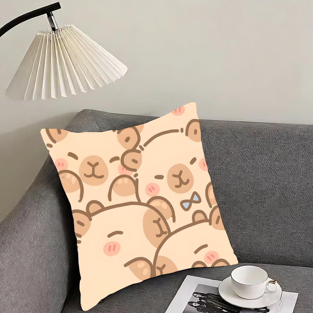 Caybara Cute Cushion Cover Pillowcase Ultra Soft Skin Friendly Fabric Cloud Like Comfort Concealed Zipper