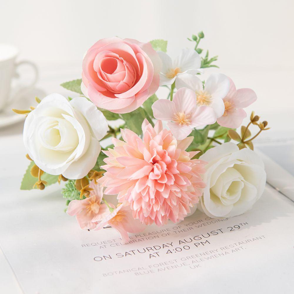 1/3PCS Artificial Flowers Silk Hydrangea Rose Holiday Wedding Bridal Bouquet Home Room Vase Table DIY Gift Scrapbook Decorations
