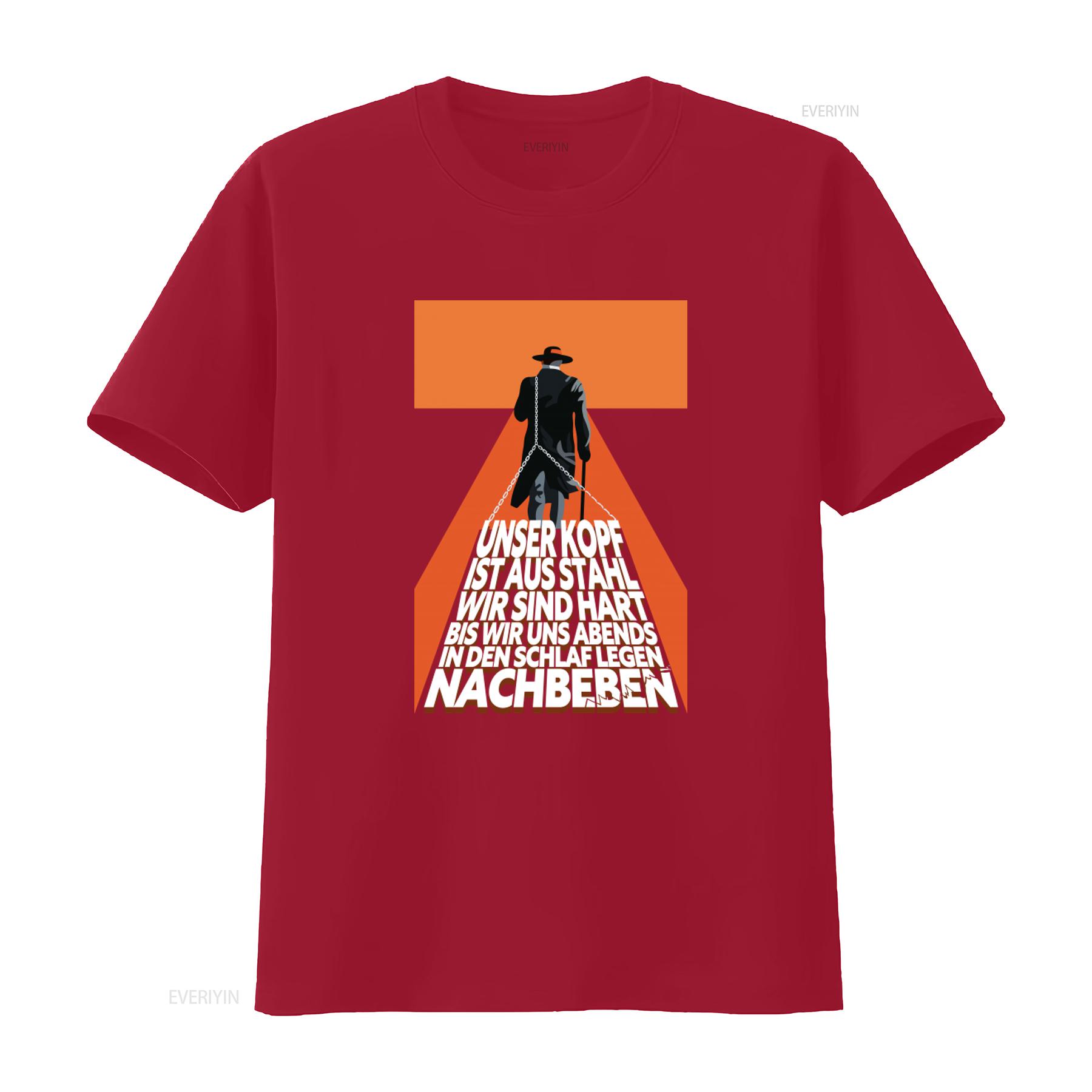 

T Shirt Unser Kopf Ist Aus Stahl Alligatoah Family Sleeve Boy Girl Friend vintage Washed homme Breathable Casual Unisex S