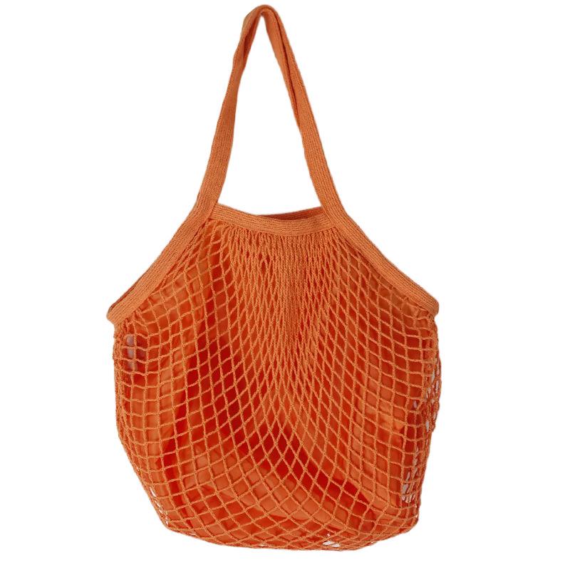 Xiaohongshu Pure Cotton Mesh Bag: Portable, Foldable Grocery Net Bag for Fruits & Vegetables