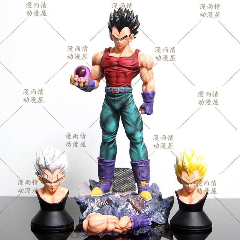In Stock 31cm  Figure Vegeta Figures Super Saiyan Vegeta Figurine Three Heads Vegeta Statue Model Ornament Toys