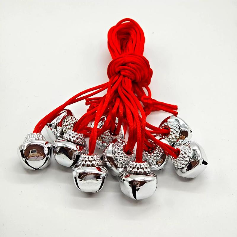WTEMPO Christmas Bells with Ropes Large Bells for Making Handcrafts Holiday Party Supplies Christmas Tree Hanging Pendent Bells Festive Decorations