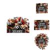 Exquisite Christmas Letter Wreath With Realistic Red Berry Bow Decor For Festive Charm
