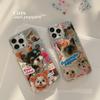 Drilling Patch Cat and Dog IPhone 16 IPhone 14 Promax Electroplating Mirror 15 Cute 12 Suitable for 13