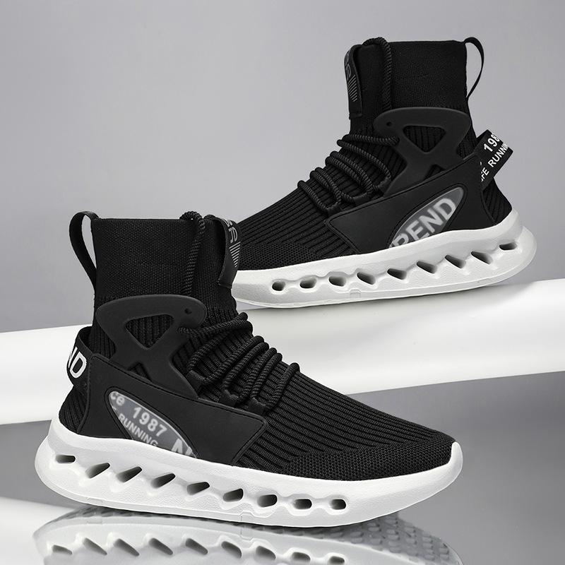 Autumn new high-top socks shoes platform sneakers breathable mesh youth running shoes