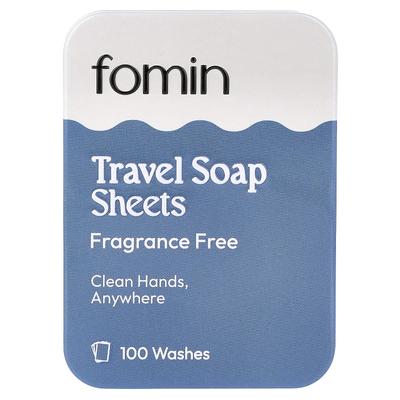 Fomin, Reise Seifenblätter, Duftfrei, 100 Stück, 44g (1.55oz)