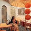 Bamboo Outdoor Table and Chair Set for Courtyard, Balcony, and Homestay Leisure Activities