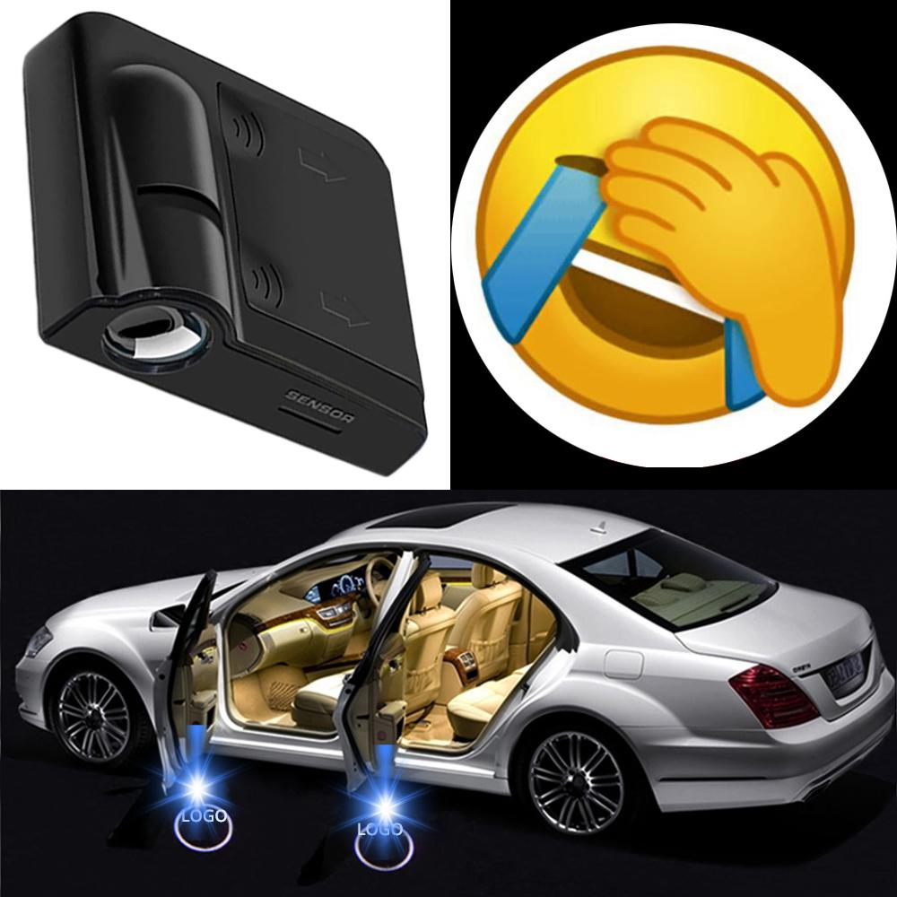 2X logo dveří auta Světelné uvítací lampy DC 5V laserové světlo Univerzální bezdrátový projektor Světelná atmosféra Dekorativní světla do auta