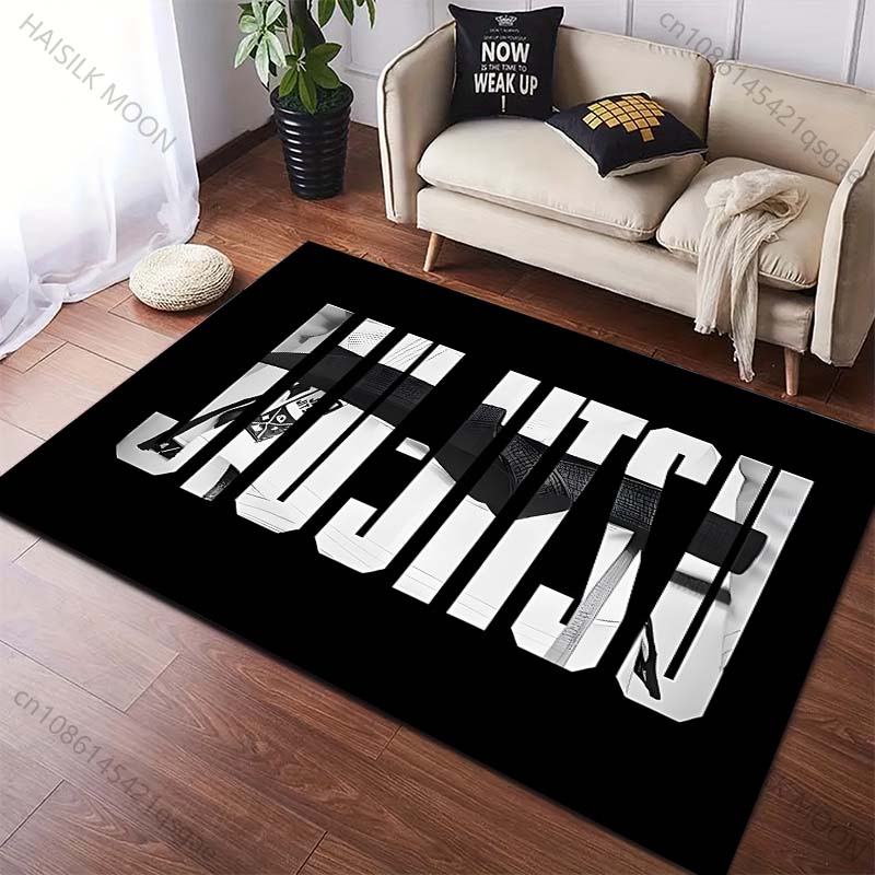 1PC Brazilian Jiu-Jitsu Print Carpet for Living Room Bedroom Sofa Doormat Home Decor Area Rug Non-slip Exercise Room Floor Mat