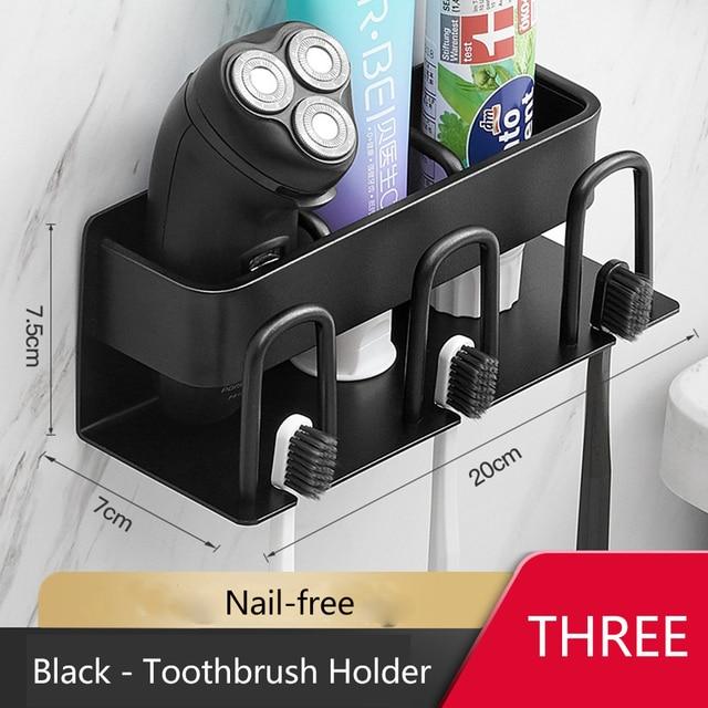 

Держатель для зубных щеток с подстаканником, органайзер для ванной комнаты, стеллаж для хранения зубной пасты, подставка для бритвы, органайзер, полка, аксессуары для ванной комнаты