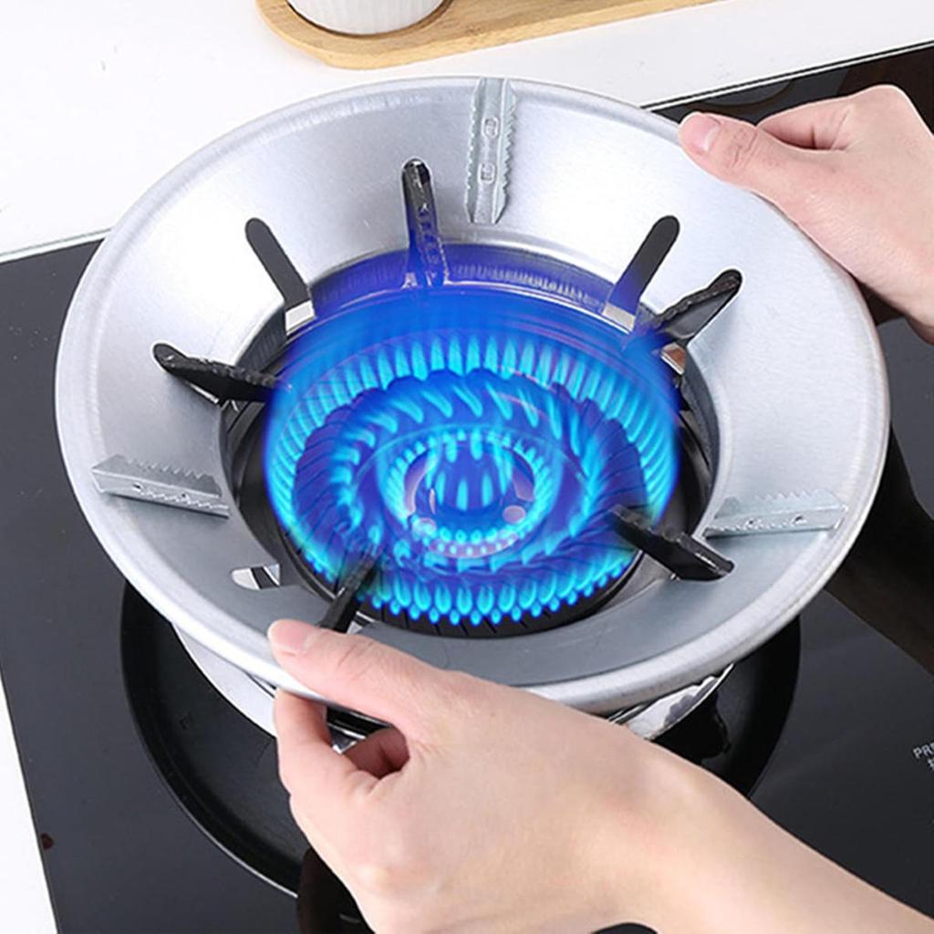 Fireproof Windshield Save Gas Cover Windproof Ring Anti-skid Bracket Thicken Gas Stove Energy-saving Ring