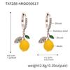 Nivora Resin Fruit Lemon Pendant Necklace For Women Imitation Zircon Stainless Steel Zircon Handmade Strand Beads Choker Zircon