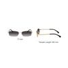 Chanel Gradient Design Metal Rectangular Sunglasses Unisex Sunglasses Light-Gold CH4295C134S6