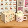 Funny Dog Ceramic Cup Souvenir Cup Household Water Cup with Lid Mug Birthday Gift Girl Coffee Cup