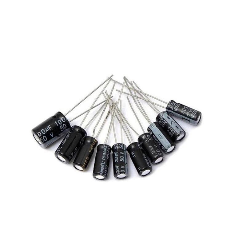500PCS Electrolytic Capacitors Electronic Component Plastic for Use In Various Electronic Equipment & DIY Projects