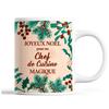 Mug - Christmas - Head Chef - Beige - 325 Ml - Dishwasher and Microwave Safe