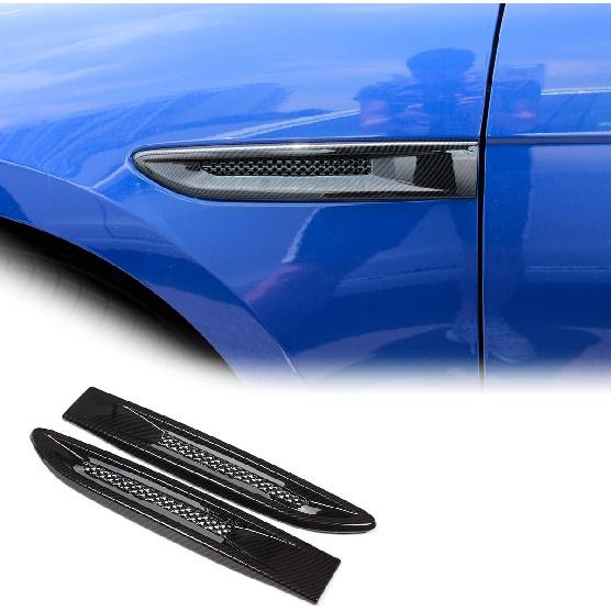 YIWANG ABS Chrome Side Fender Air Vent Outlet Cover Trim for Jaguar XF XE F-Pace X761 Accessories Set of 2pcs (Gloss Black)