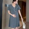 Maternity Clothing Summer New Medium Skirt New Fashion Loose Do Not Show Off Dress