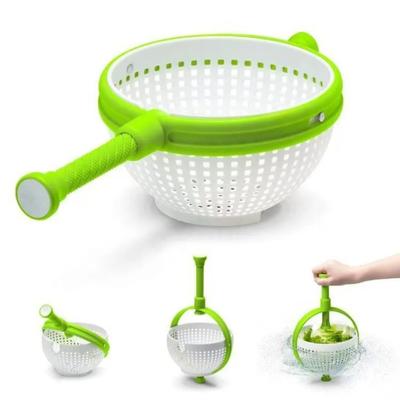 Cesto Girevole Drenante per Pulizia di Verdura e Frutta, Disidratazione, Sgocciolamento, Gadget da Cucina Domestici