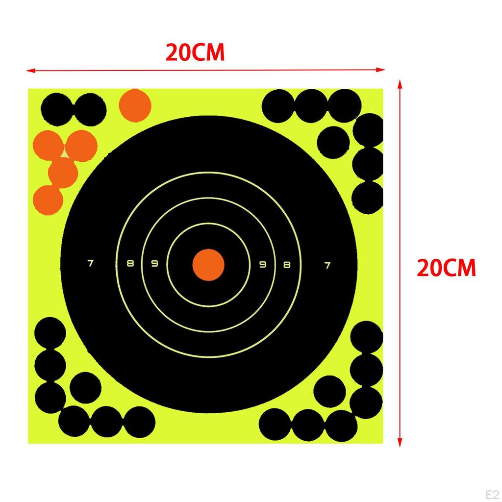 10 Pcs Splatter 8" Bright Fluorescent Yellow Self Adhesive Stickers Paper Target