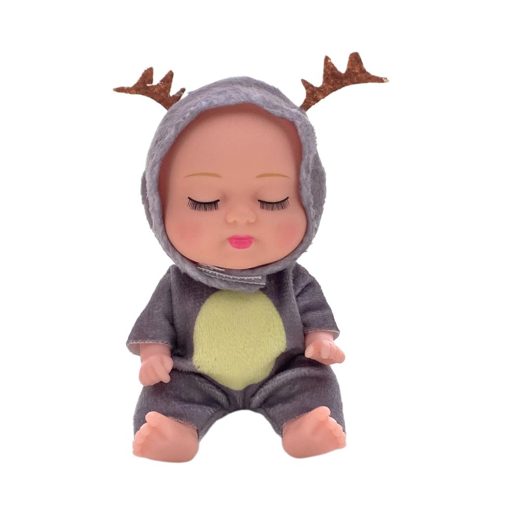 5 Inch 13CM Sleep Doll Simulation Baby Bjd Rebirth Doll Animal Clothing Sleeping Doll