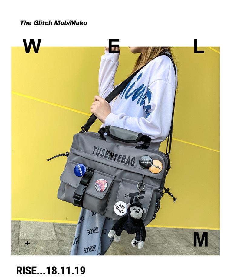 Herren Messenger Bag im japanischen Stil: Sportliche Umhängetasche mit großer Kapazität für Studenten