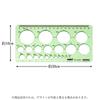 BemerkungenJapan Transparente Kreislineal-Schablone 18cm Langlebiges Präzises Zeichenwerkzeug