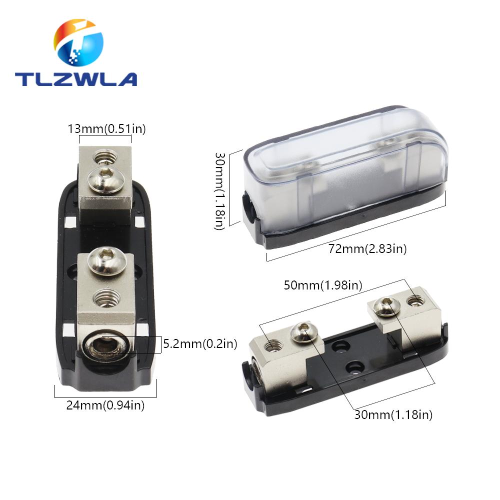 1Set Car Audio Auto Mini ANL AFS Car Fuse Holder Block with Fuse 20A 30A 40A 50A 60A 80A 100A 150A 200 MINI ANL 32V Good Quality Fuse Holders1