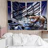 Attack on Titan Wandteppich für Schlafzimmer Ästhetische Klassenzimmer-Wandteppiche Wandbehang für Wohnzimmer Studentenwohnheim Büro, Ideales Kreatives Geschenk
