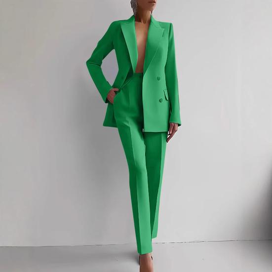 Women's 2 Piece Suit Set Business Blazer Jacket Dressy Pencil Pants Set Professional Work Office Outfits