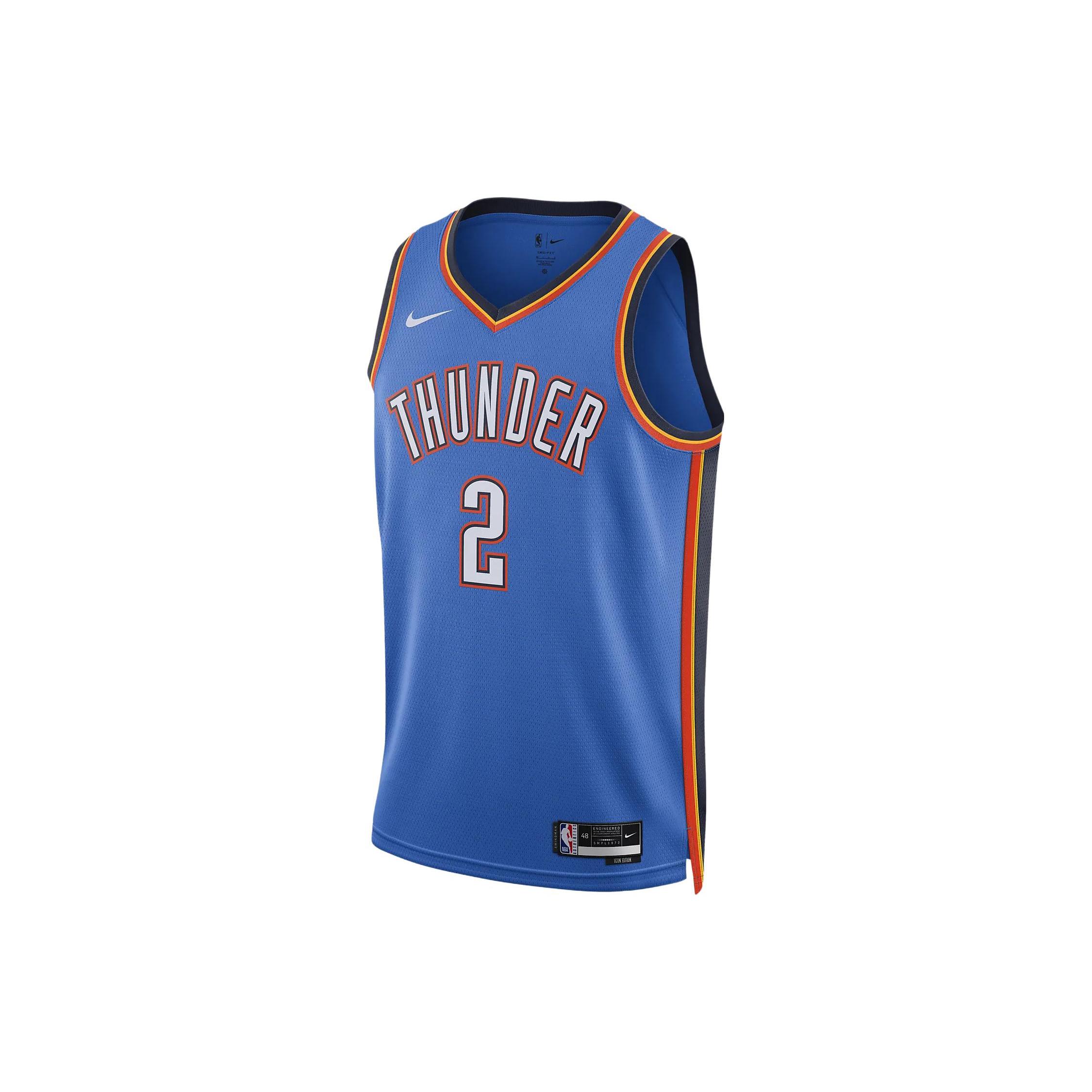 

Новая мужская джерси Nike Oklahoma City Thunder Icon Edition 2022/23 Nike Dri FIT NBA Swingman синяя DN2016-403 XXL