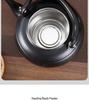 Thickened Stainless Steel Black Classical Teapot for Restaurant and Hotel, Induction-Compatible, Small Tea Art Kettle.