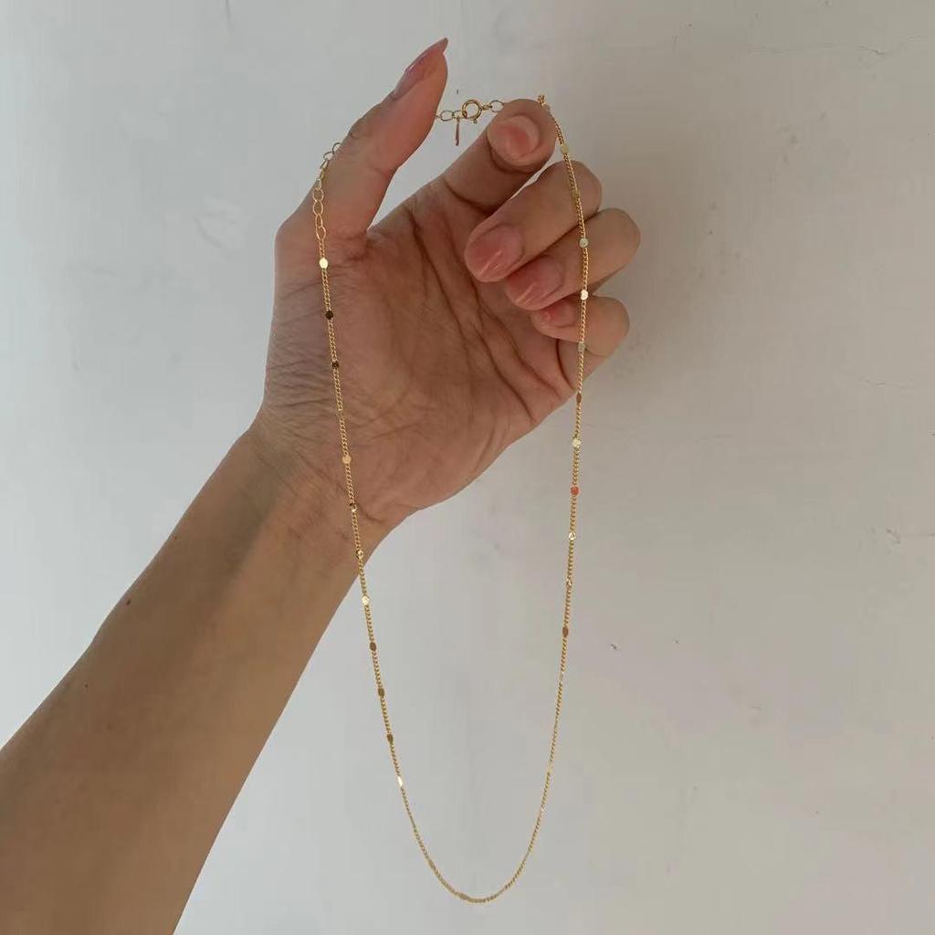 Trendy Shiny Bead Clavicle Necklace for Women - Cool Niche Design
