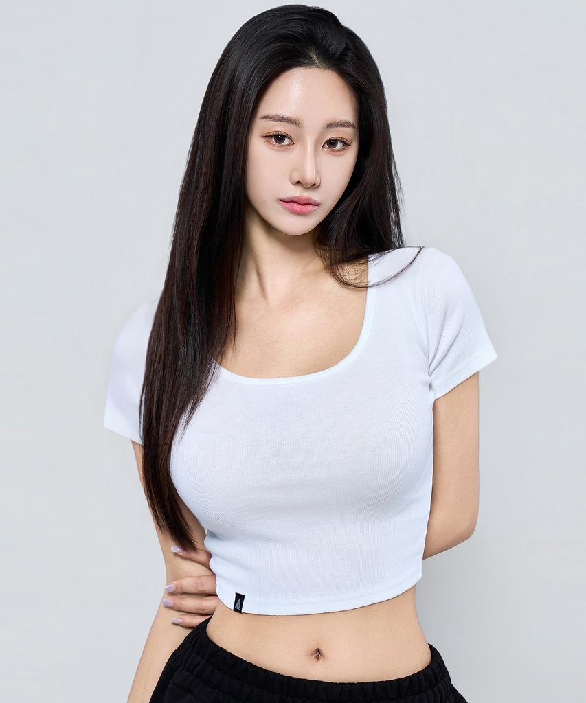 Pijikeolgameoncheu P5083 Women'S Soft Ribbed Slim Short Sleeve [4 Colors]