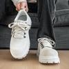 Shoes Autumn Breathable Premium Sense Retro Casual Leather Shoes Sports Thick Sole Heightening Black Big Head Derby Shoes