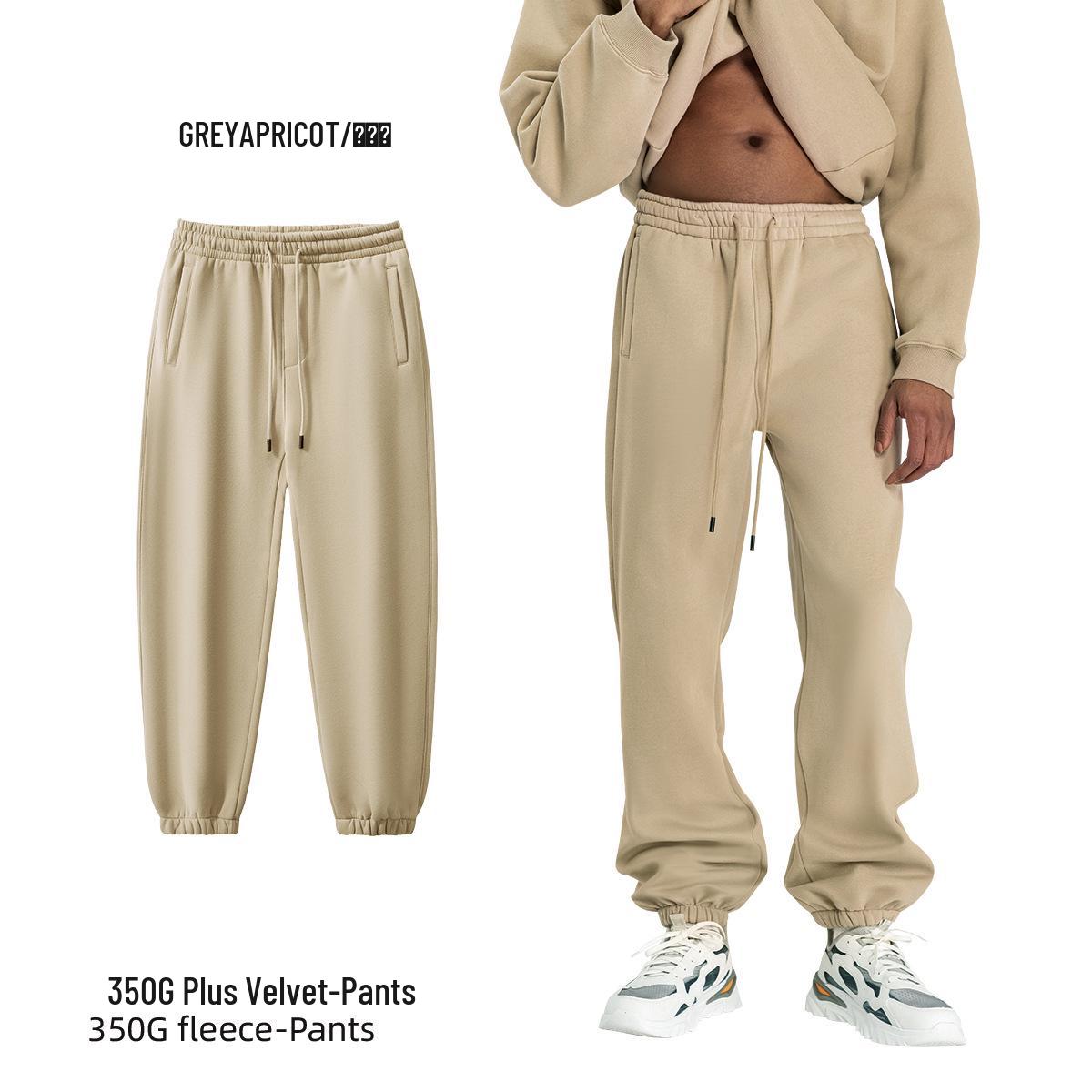 

Мужские спортивные штаны KITE из бархата плотностью 350 г - Осень/Зима 2024 г., однотонные, свободные, прямые спортивные брюки L