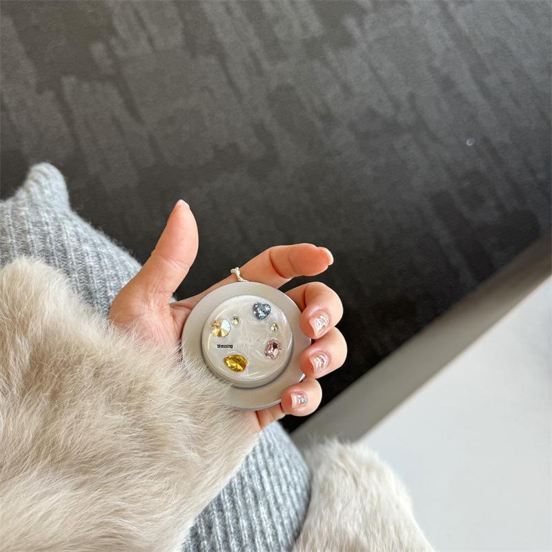

Macaron Solid Color Rhinestone Magnetic Phone Case for Apple 17Pro Max, 16Pro, 15ProMax Magnetic Stand