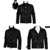 Michael Jackson Cosplay Stage Punk Jacket With Metal Details For Performers
