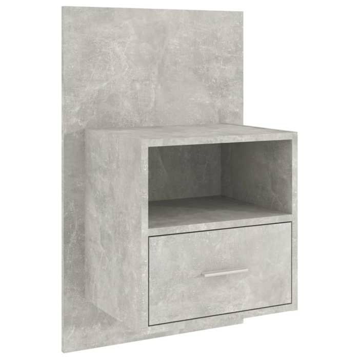 VidaXL Wall-mounted Bedside Table Concrete Grey 811015
