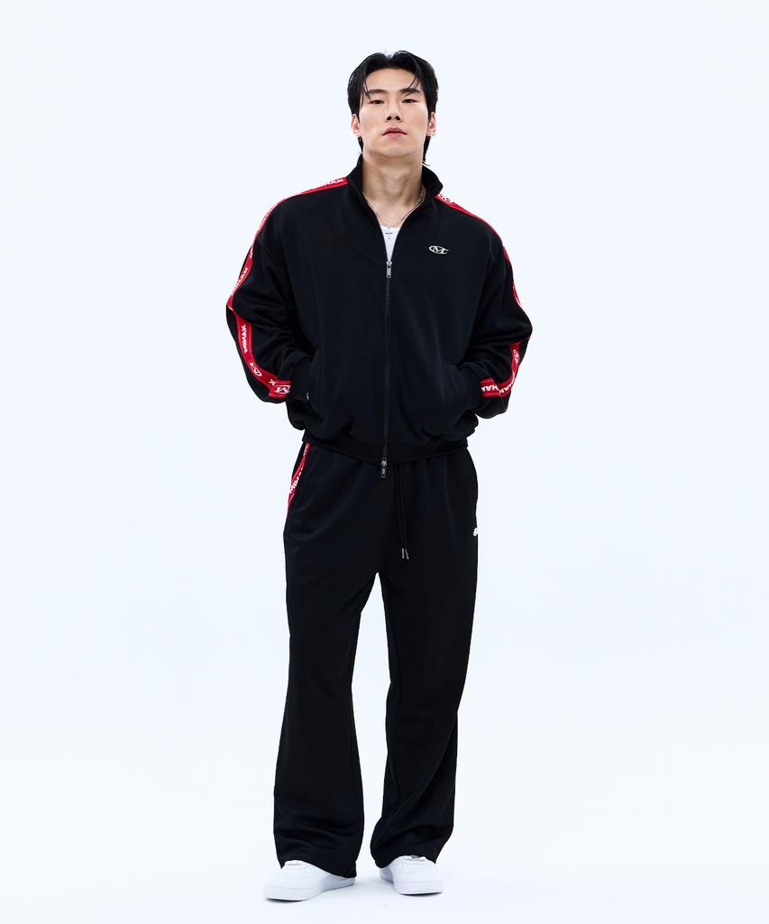 Mihak Lettering Tape Track Jacket (Black)