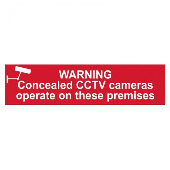Scan Warning Concealed Cctv Camera - Pvc Sign 200 X 50mm