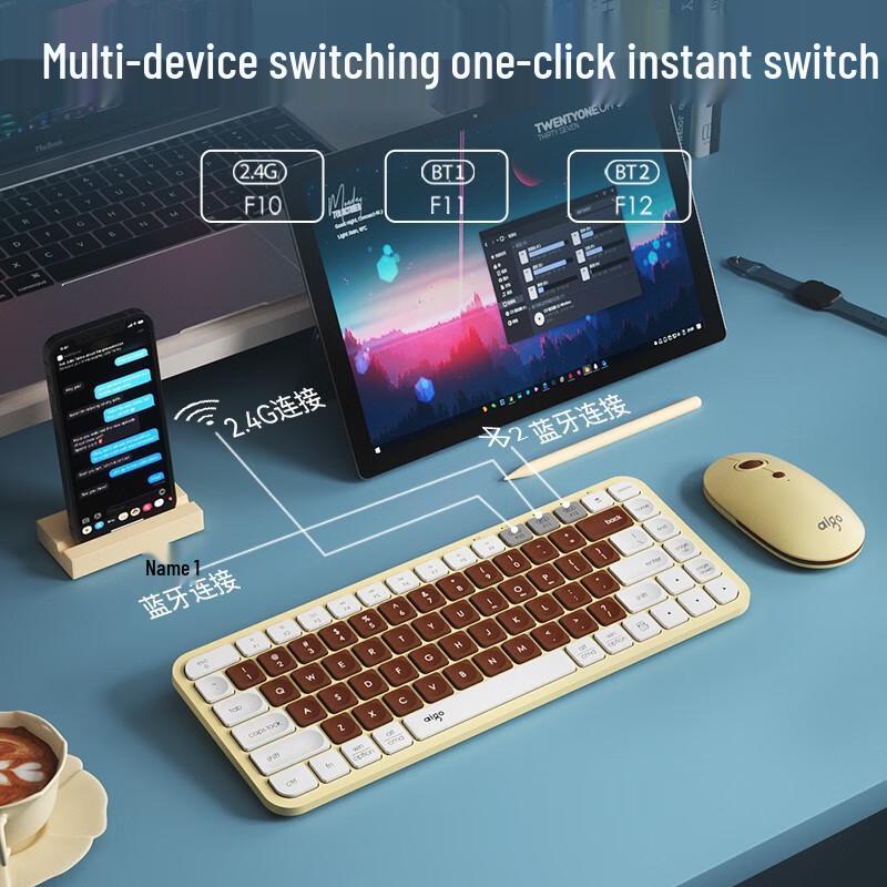 Aigo V200 Multi-Device Wireless Bluetooth Keyboard