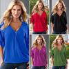Stylish Plus Size Women Summer Chiffon Tank Top T-shirt Perfect For Casual Outings
