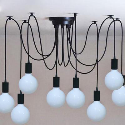 Retro Industrial Multi-Branch Flower Chandelier for Living Rooms, Restaurants, and Clothing Stores