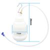 Brake Bleeder Bottle 1L Auto Brake Fluid Extractor with Silicone Hose Hanging Hook, White