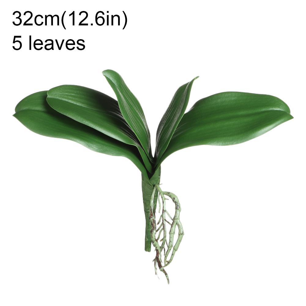 1PC Simulation Leaves Phalaenopsis Leaf Artificial Plants Plastic Grass Flowers Orchid Leaves Wedding Festival Spring Home Decor